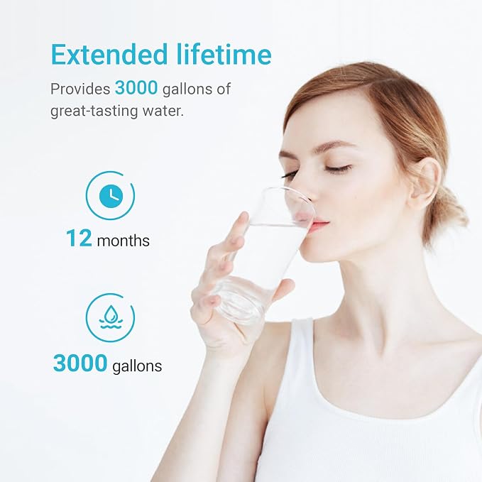 AQUA CREST 51300C Water Filter Replacement for Elkay® 51300C, [NO CHIP] Compatible with Elkay® ezH20® and Halsey Taylor® Bottle Filling Stations, NSF/ANSI 42, Reduces Chlorine, Bad Taste & Odor 2 Pack