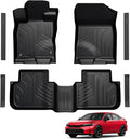 Floor Mats for 2022-2026 Honda Civic Sedan Hatchback Si (Include Sport, Not for Hybrid, 2nd Row with & w/o USB Port), for Acura Integra 2023-2026, TPE All Weather Durable Floor Mats