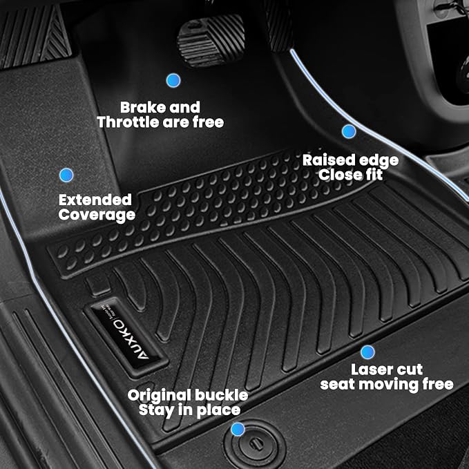 All Weather Floor Mats Fit for Honda Accord 2023 2024 2025 2026 Include Hybrid TPE Rubber Liners Set Accord Accessories All Season Guard Odorless Anti-Slip Floor Mats