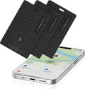 3 Pack Slim Wallet Tracker Card, [Apple MFi Certified], Wireless Rechargeable Bluetooth Finder, Credit Card Size Item Locator, IP67 Water Resistant Tracker for Keys, Bags, Passport, Travel, iOS Only