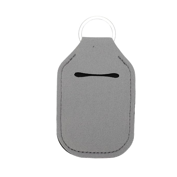 Semme 50pcs Travel Bottles Keychain Holders Set 30ml Small Squeeze Bottles with Keychain Portable Refillable Leakproof for Hand Sanitizer Lotion Toiletries Travel Camping (Grey)