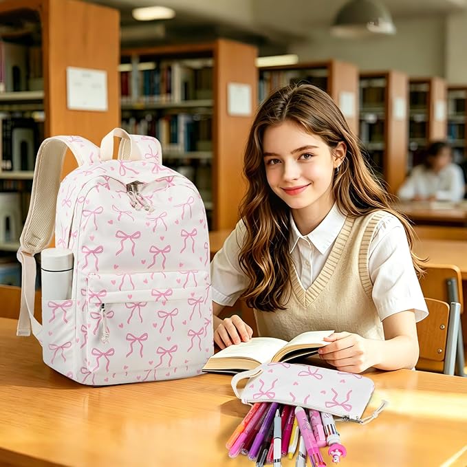LEDAOU Backpack for Girls School Bag Kids Bookbag Teen Backpack Set Daypack with Lunch Bag and Pencil Case | Kids, Bookbag, Daypack, with Lunch Bag, and Pencil Case