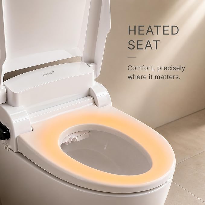 SmartBidet® SB-1000 Smart Bidet Electric Bidet Toilet Seat with Heated Seat, Warm Water, Air Dryer – Remote Control, Elongated