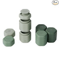 Cadence Travel Containers - Full Skincare Set - Magnetic Containers with Lids,Carry On Travel Essentials For Women/Men - 2 Small (0.56oz), 4 Medium Capsules (1.32oz), & Extender (1.43oz) - Evergreen