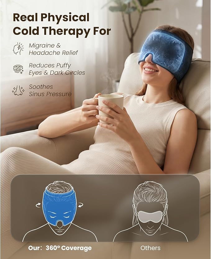 BOB AND BRAD Eye Massager with Heat and Cooling, FSA Eligible HSA Birthday Gifts for Women Men, EyeOasis 3 Elite Eye Massager for Migraine, Heated Eye Mask for Dry Eye Head Tension and Stress Relief