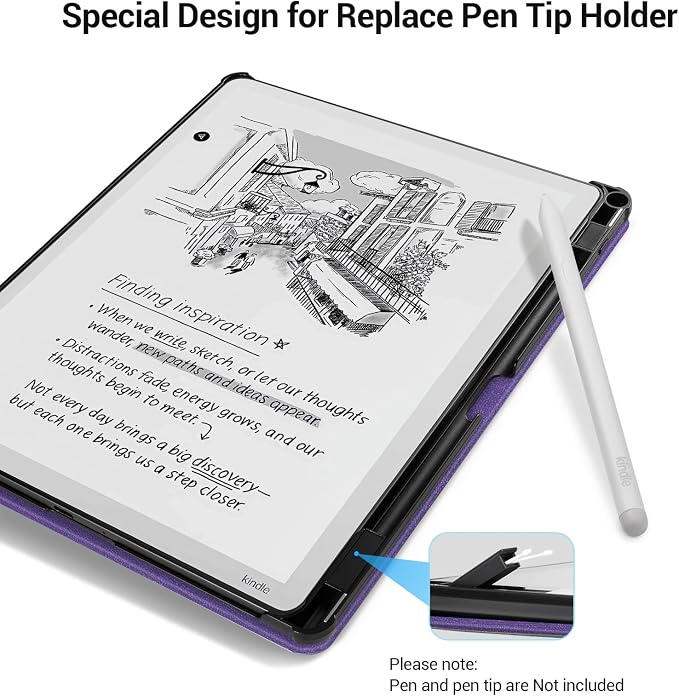 CoBak Case for 11" Kindle Scribe 3rd Generation 2025, Kindle Scribe Colorsoft - All New PU Leather Cover with Auto Sleep Wake, Pen Holder for Scribe 11" 2025 Released