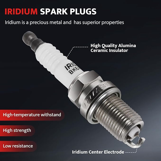 Ignition Coil Pack Spark Plug fit for 3.3 3.8 Chrysler Town & Country Pacifica, Dodge Grand Caravan, Jeep Wrangler 2001 2002 2003 2004 2005 2006 2007 2008 2009 2010, 1pc Coil & 6pcs Spark Plugs