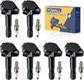 6PCS UF713 Ignition Coils Pack + 6PCS 97390 Iridium Spark Plugs Fits for 16-18 RDX, 14-19 RLX, 15-19 TLX, 13-17 Accord, 13-15 Crosstour, 16-19 Pilot, 17-19 Ridgeline 3.5L Full Set