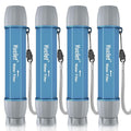 Yuclet 4 Pack Water Filter Straw, Portable Personal Water Filtration System, Water Purifier Survival, Emergency Preparedness for Camping Hiking Drinking Travel Hunting and Family Outing