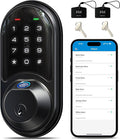 Veise RZ07 Fingerprint Smart Lock, 7-in-1 Smart Locks for Front Door, Keyless Entry Door Lock with App Control & Auto-Lock, Biometric Electronic Touchscreen Keypad Deadbolt, Matte Black