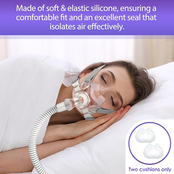 YONCOZY Replacement Cushions for AirFit F30 (Pack of 2) - Replacement Mask Cushions Compatible with Original F30 Frame, Reliable Seal & Perfect Fit(Medium)