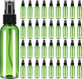 uxcell 100Pack Spray Bottles, 2Oz/60ML Reusable Clear Empty Mist Plastic Mini Travel Bottle Set,Small Refillable Liquid Containers for Household Use, Essential Oil, Cleaning (Green Black)