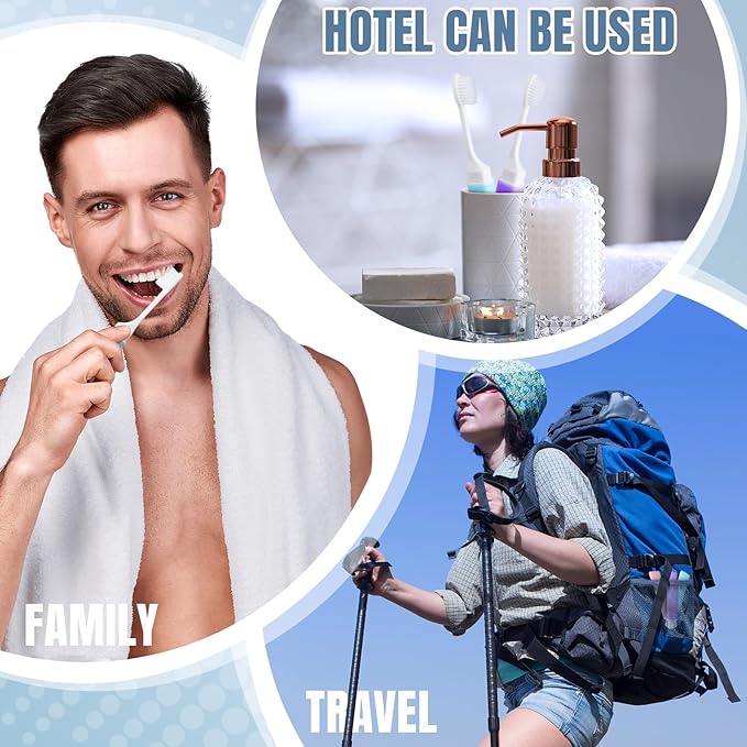 Patelai 4 Pieces Travel Toothbrush Set, Travel Size Toiletries, Soft Bristle Mini Foldable Tooth Brush with Case, Individually Wrapped Small Portable Toothbrush for Camping Home (Macaron Color)