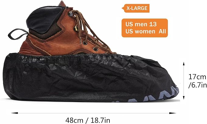 X-Large Disposable Boot & Shoe Covers Non Slip Durable Fits Virtually Most Shoes Case of 1000
