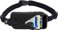 SPIbelt Running Belt Original for Women Men, Phone Holder for Running, Running Fanny Pack, Holder for Phone, Running Waist Pack, Adjustable, [Fits All Phones]. No Logo Band, Black with Black Zipper