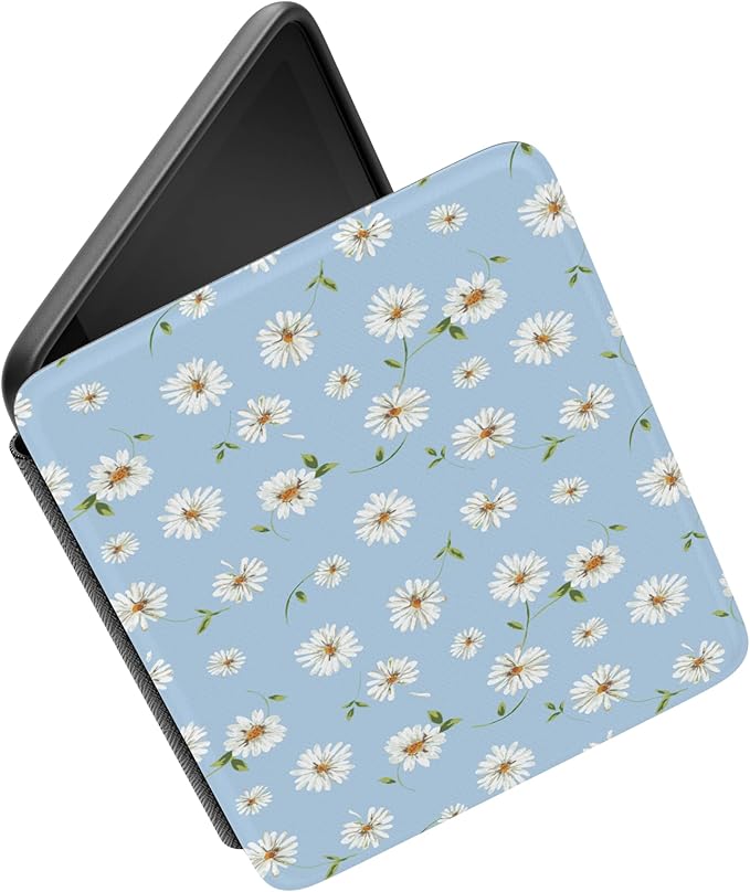Casely Kindle Case | Daisy Daydream | Baby Blue Floral | Compatible with 7” Kindle Colorsoft and 7” Kindle Paperwhite (12th Gen 2024 Models)