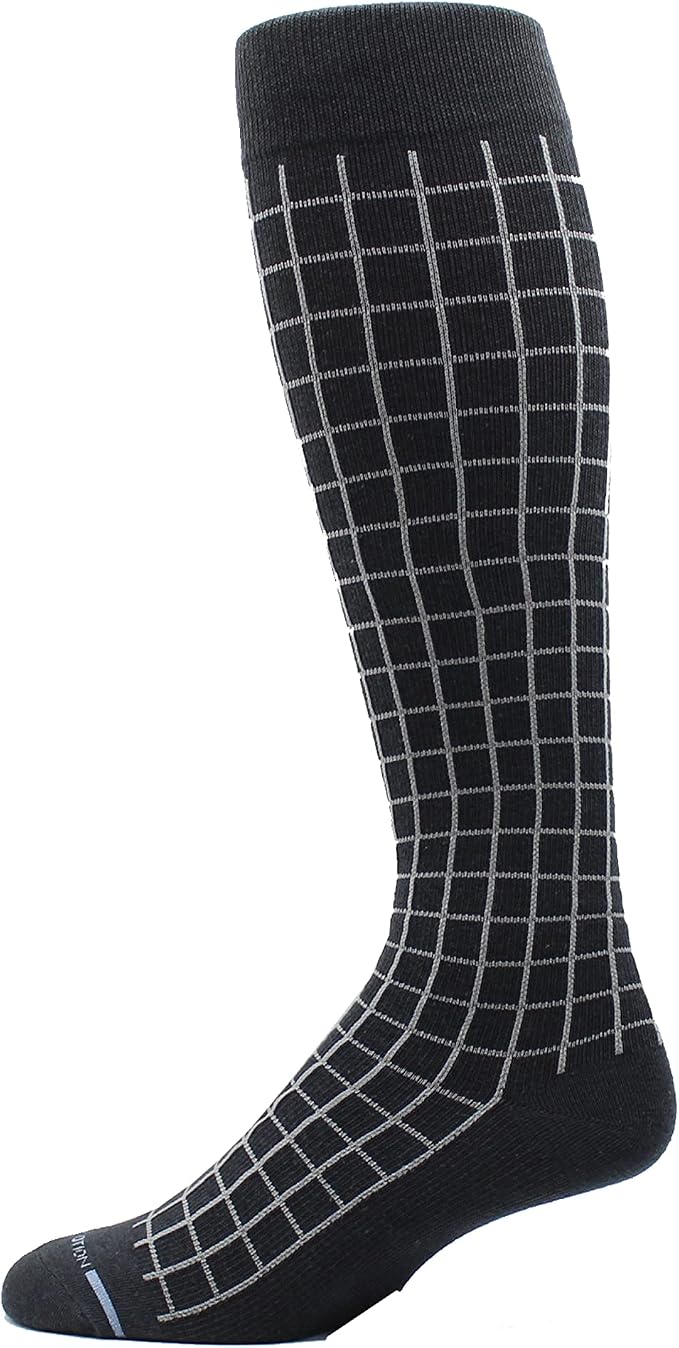 Dr. Motion 4 Pairs Men's Athletic Traveler Graduated Compression Knee High Socks