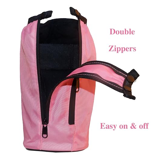 Walking Boot Cover for Medical Fracture Cast Pink Short, Small | Water Resistant Slip Resistant Rubber Sole Easy On and Off Snug Fit