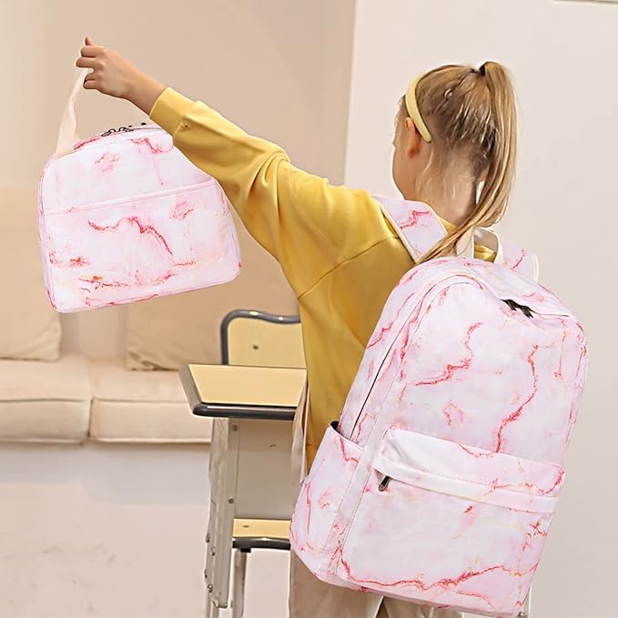 LEDAOU Backpack for Girls School Bag Kids Bookbag Teen Backpack Set Daypack with Lunch Bag and Pencil Case | Kids, Bookbag, Daypack, with Lunch Bag, and Pencil Case