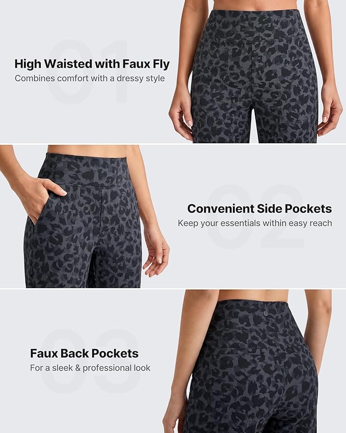 G4Free EverGoing Yoga Pants Women Wide Leg Pants with Pockets High Waist Stretch Dress Casual Sweatpants Petite/Regular/Tall
