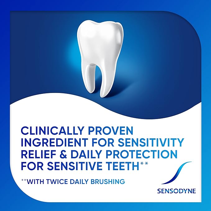 Sensodyne Repair and Protect Whitening Toothpaste, Toothpaste for Sensitive Teeth and Cavity Prevention, 3.4 oz (Pack of 3)