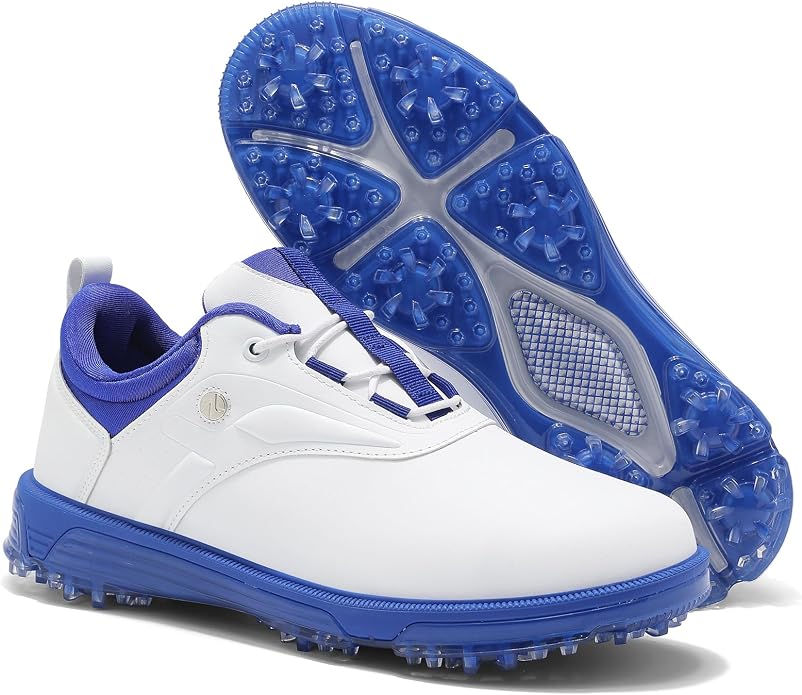 ULTIANT Mens Golf Shoes Waterproof Fixed Spikeless Sole Comfortable Outdoor Sport Shoes Size7.5-13