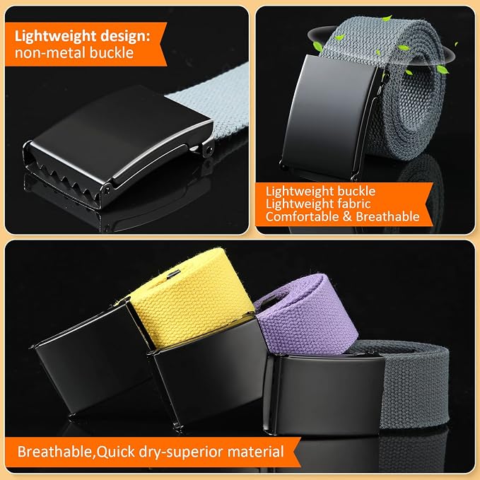 Yahenda 20 Pcs Web Belt for Men Women Belt Adjustable Canvas girdle Golf Strap with Military Buckle Casual Web girdle