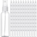 Nuogo 100 Pack 2 Oz Plastic Spray Bottles Reusable Mini Travel Size Perfume Refillable Mist Sprayer Empty Spritz Bottle for Household Use Essential Oil Cleaning(Clear)
