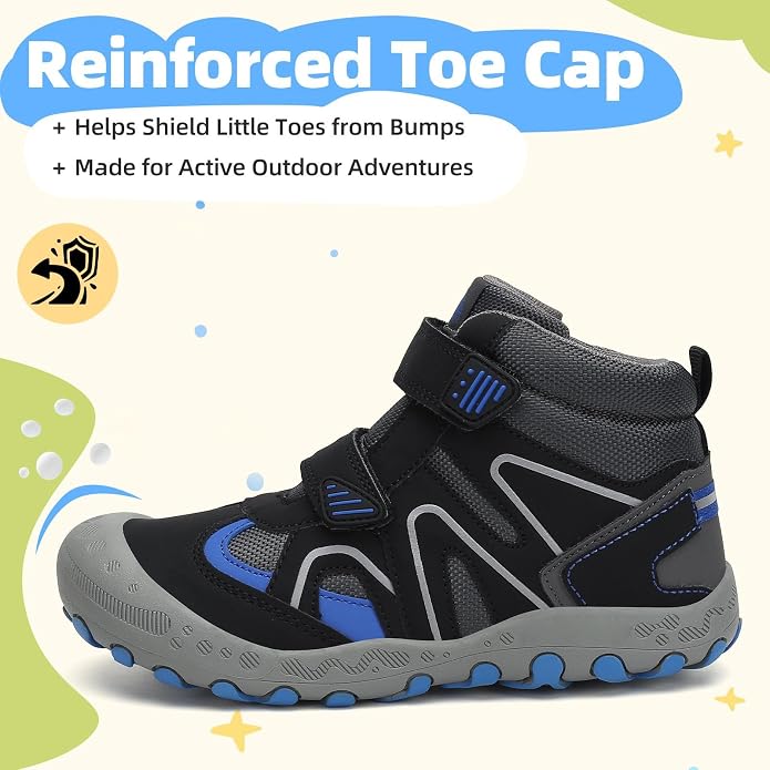 Mishansha Kids Water Resistant Hiking Boots, Boys Girls Anti Collision Anti-Skid Athletic Outdoor Adventure Trekking Shoes