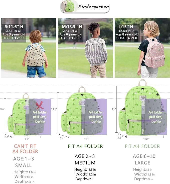 atgark Corduroy Toddler Backpack for Boys 2-5: Preschool Backpack for Boys