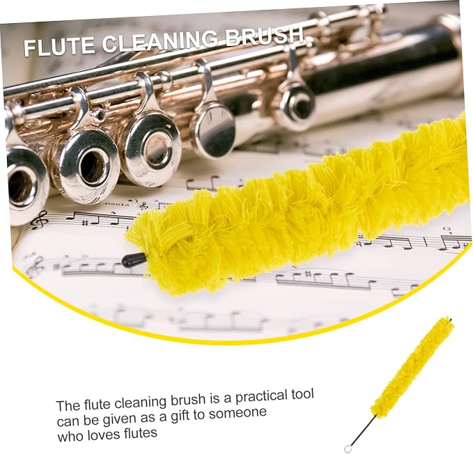 FAVOMOTO 5pcs Flute Inner Cleaning Brush Compact and Portable Cotton Cleaning Tool for Flute and Piccolo Maintenance Washable and Reusable Essential Woodwind Care Supply