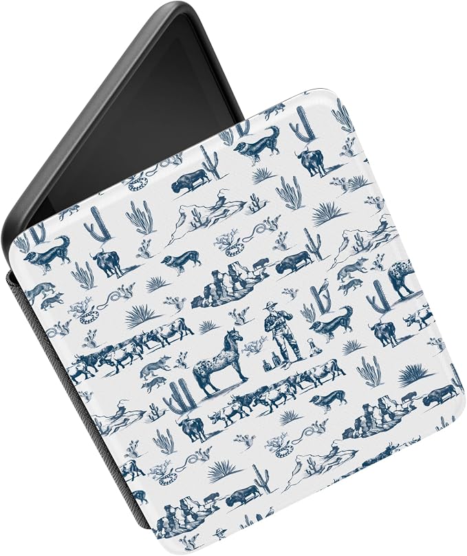 Casely Kindle Case | Wild West Adventure | Desert | Compatible with 7" Kindle Colorsoft and 7" Kindle Paperwhite (12th Gen 2024 Edition) | Vegan Leather Cover with Auto Sleep/Wake