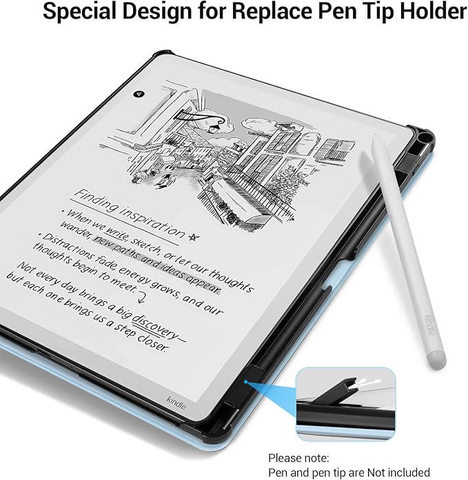 CoBak Case for 11" Kindle Scribe 3rd Generation 2025, Kindle Scribe Colorsoft - All New PU Leather Cover with Auto Sleep Wake, Pen Holder for Scribe 11" 2025 Released