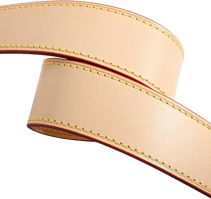 jiesinlov Vachetta Leather Replacement Straps Purse Shoulder Strap for Gracefull Bags (W1.4in,L25in-Apricot)