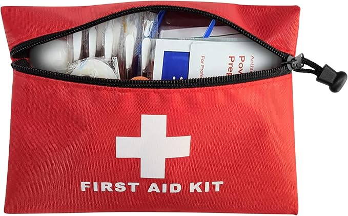 AOUTACC 12pcs Mini First Aid Kit Empty Bag, Travel Empty First Aid Kit Pouch with Zippered for Emergency at Home, Office, Car, Outdoors, Boat, Camping, Hiking(Bag Only)