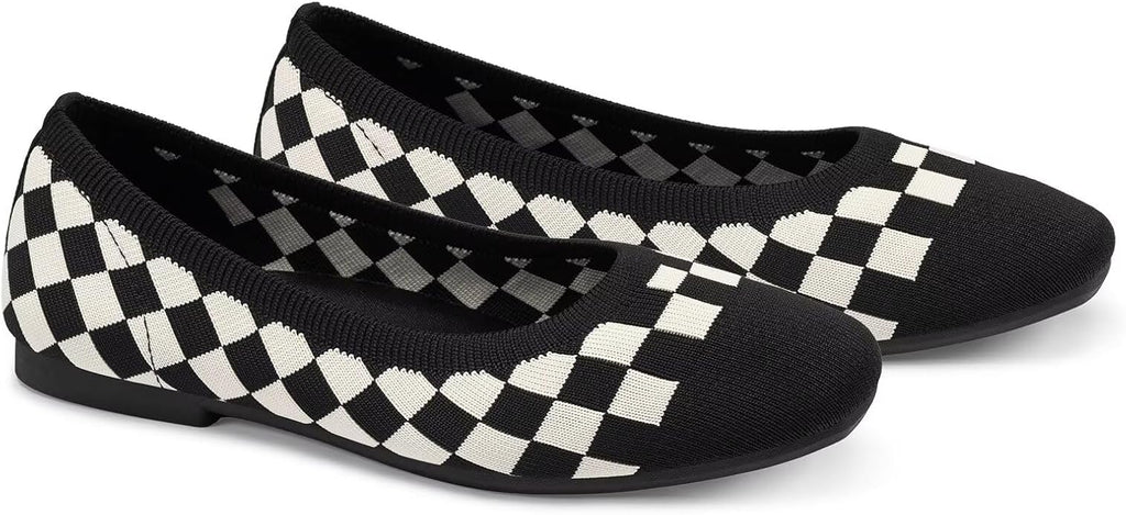 Frank Mully Women's Flats Square Toe Flats Comfortable Slip on Washable Ballet Flats Shoes for Women Dressy Work