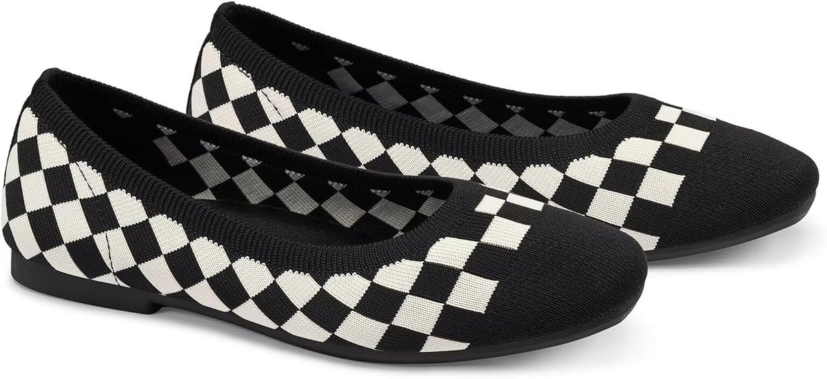 Frank Mully Women's Flats Square Toe Flats Comfortable Slip on Washable Ballet Flats Shoes for Women Dressy Work