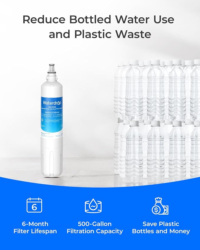 Waterdrop 4204490 Water Filter Replacement for Sub-Zero® 4204490, 4290510, 9030868, 7007067 Refrigerator Water Filter, Pack of 2