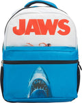 JAWS Movie Poster Backpack, 16 x 12 x 5 Inches, Shark School Bag with Laptop Pocket, 50th Anniversary Edition