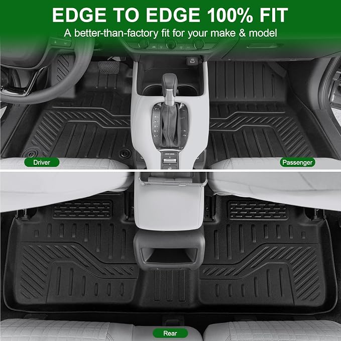 Floor Mats for 2023-2025 2026 Honda HR-V (Include Hybrid), TPE All Weather Durable Floor Liners Door Sill Guards for Honda HRV Accessories