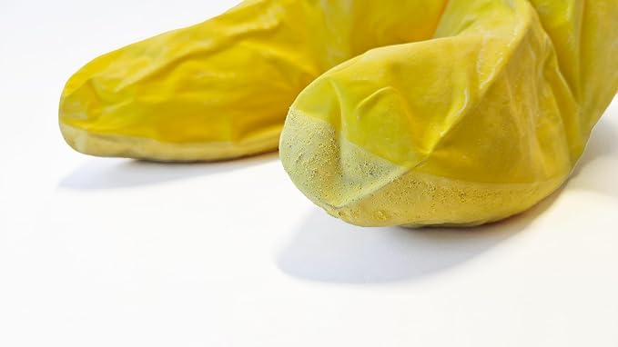 FGS Haz-Mat Yellow Latex Nuke Boots Covers-Disposable, Waterproof Shoe Covers for Boot Protection-Non-Slip Shoes Covers for Industrial Use-Stay Safe with a Shoe Protector Against Liquids & Chemicals