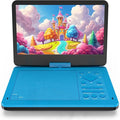 12.5-inch Portable DVD Player with 10.5-inch HD Screen, Portable Design for on-the-go Viewing.Supports 5 Hours of Battery Life.CD/DVD/SD Card/USB Compatible,Region Free (Blue)