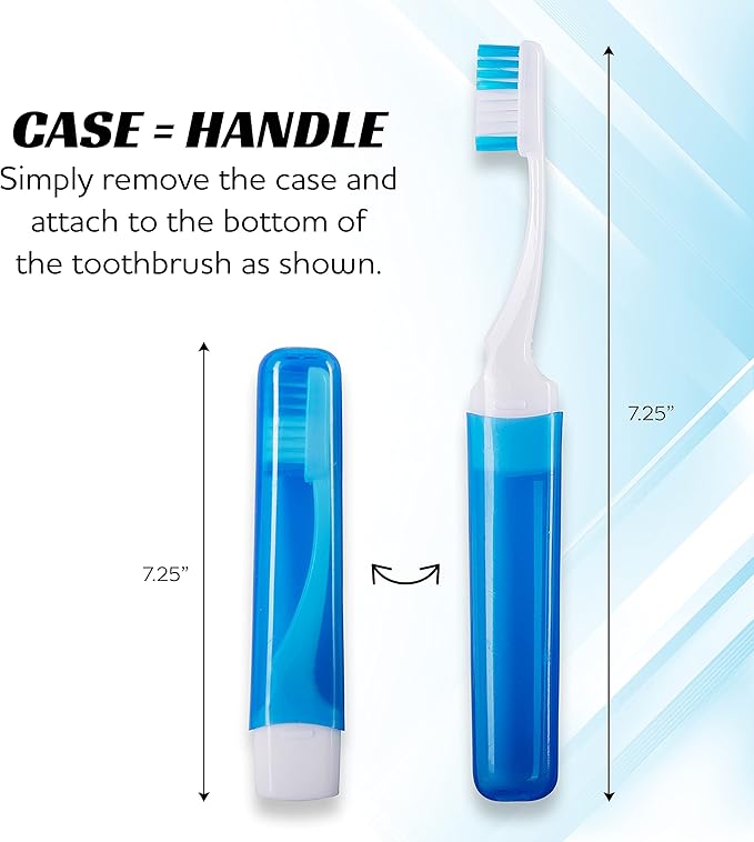 Lingito Travel Toothbrushes - Soft, Mini Toothbrush with Cover, Camping & Travel Size, Adult Kit (6 Pack)