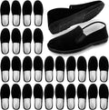 Chicingyou Homeless Care Package Supplies Tennis Shoes Bulk for Homeless Men Women Black Cloth Shoes Bulk Size S M L