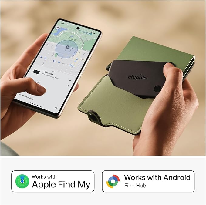 Chipolo CARD – Rechargeable Wallet Tracker Card, Bluetooth Tracker, Item Locator, Passport Finder Compatible with Apple Find My or Find Hub with Call Your Phone & Out of Range Alerts