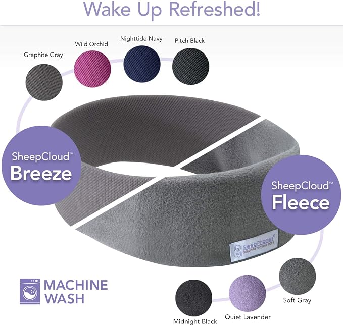 AcousticSheep SleepPhones Classic | Corded Headphones for Sleep, Travel, and More | The Original and Most Comfortable Headphones for Sleeping (Nighttide Navy - Breeze Fabric, Medium)