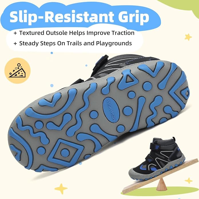 Mishansha Kids Water Resistant Hiking Boots, Boys Girls Anti Collision Anti-Skid Athletic Outdoor Adventure Trekking Shoes