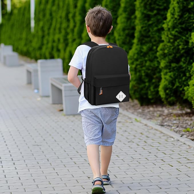 AZKAQA Little Kids Backpack for Girls Boys - Toddler Preschool Backpack School Bag Cute Kindergarten Backpack for Aged 3-6, Black