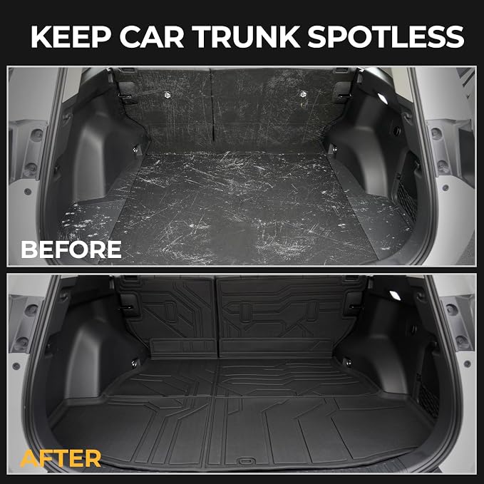 Floor Mats for Toyota RAV4 Hybrid 2026, All Weather Floor Mats Trunk Cargo Liner with Backrest Protectors Accessories, Full Coverage Set (Not for PHEV or Subwoofer Models)