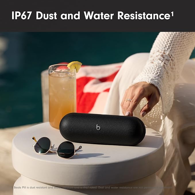 Beats Pill - Wireless Bluetooth Speaker with AppleCare+ (2 Years) - Matte Black